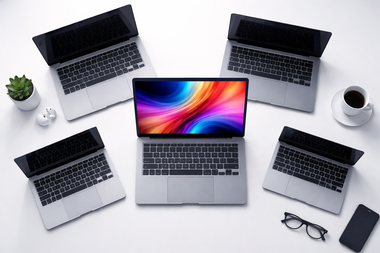 Budget laptops compared on a desk