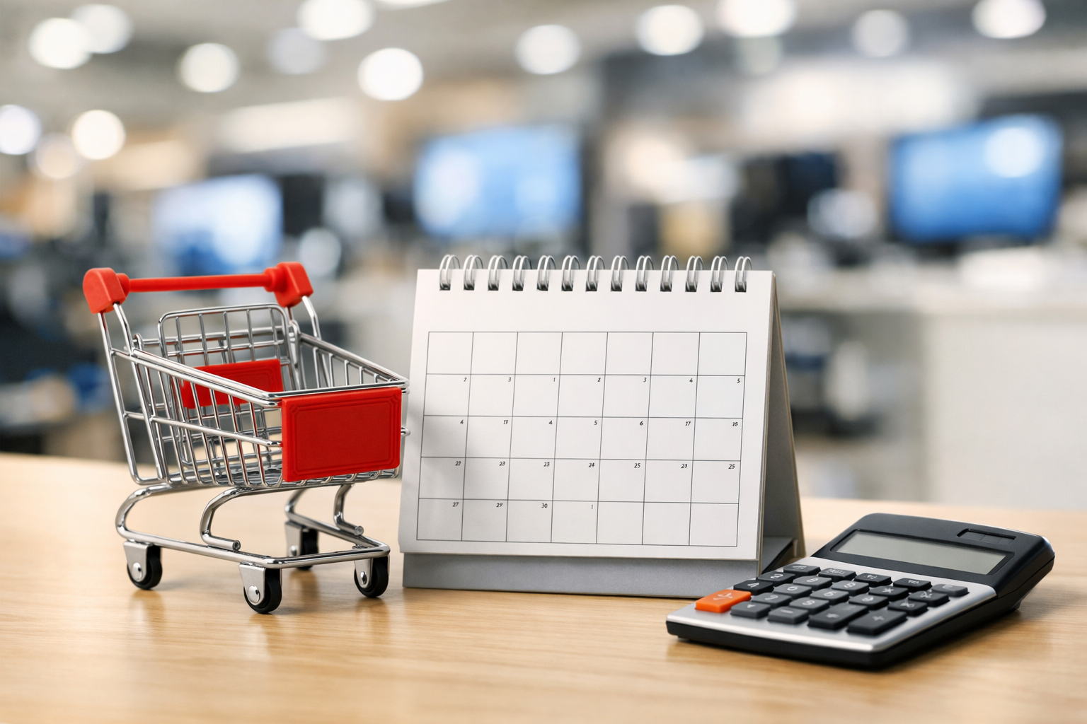 Calendar with electronics sale dates marked